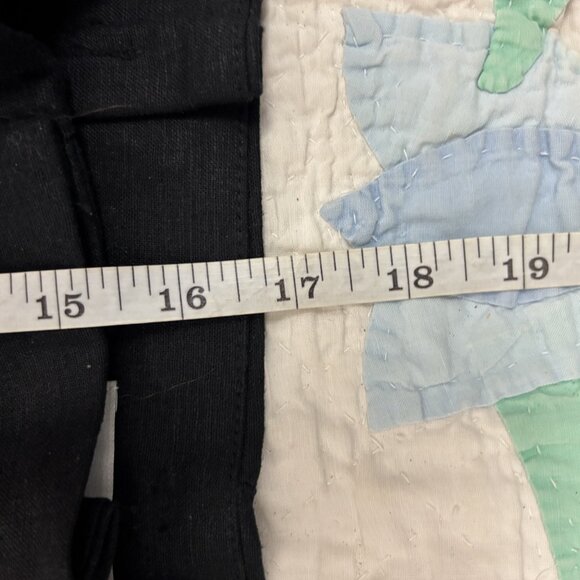 ON 34th Womens Black High Waist Pleated Ankel Wide Leg Paperbag Pants Size 12 - Picture 9 of 10